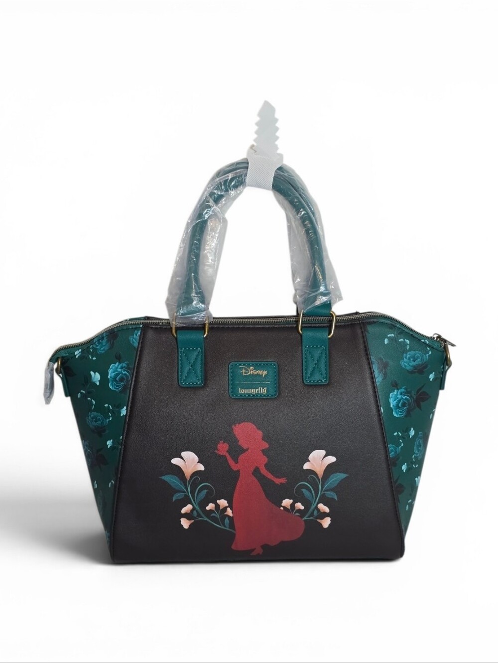 Disney Loungefly Snow White Floral Satchel Crossbody Bag NWT - Picture 3 of 6